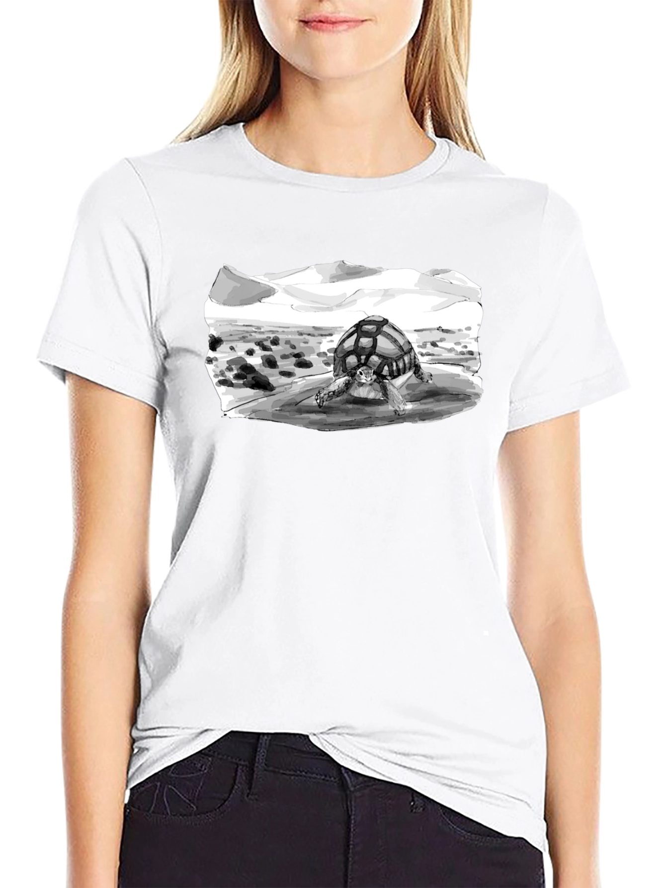 Desert Tortoise Graphic Tee - Black