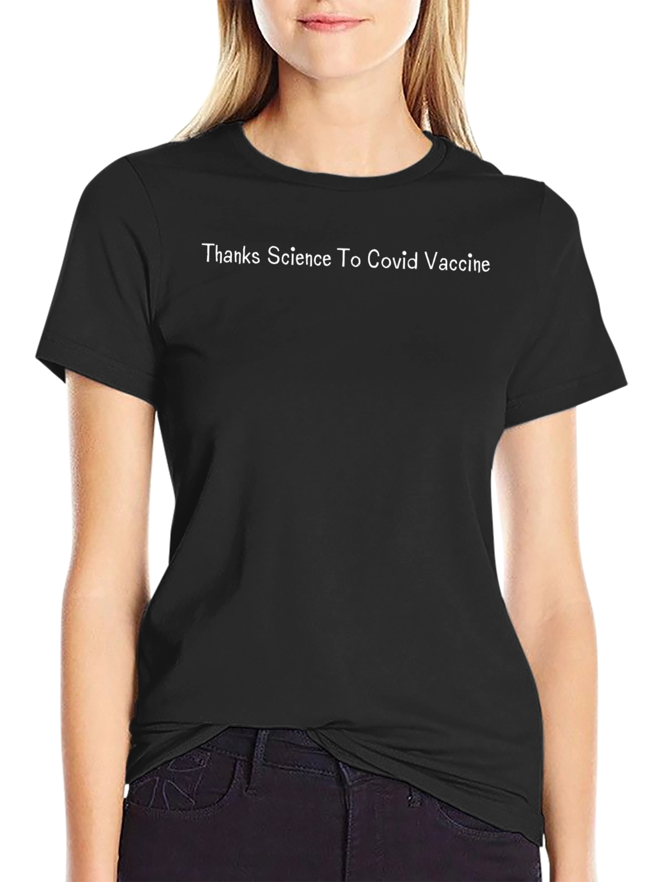 Thanks Science Covid Vaccine Black T-Shirt