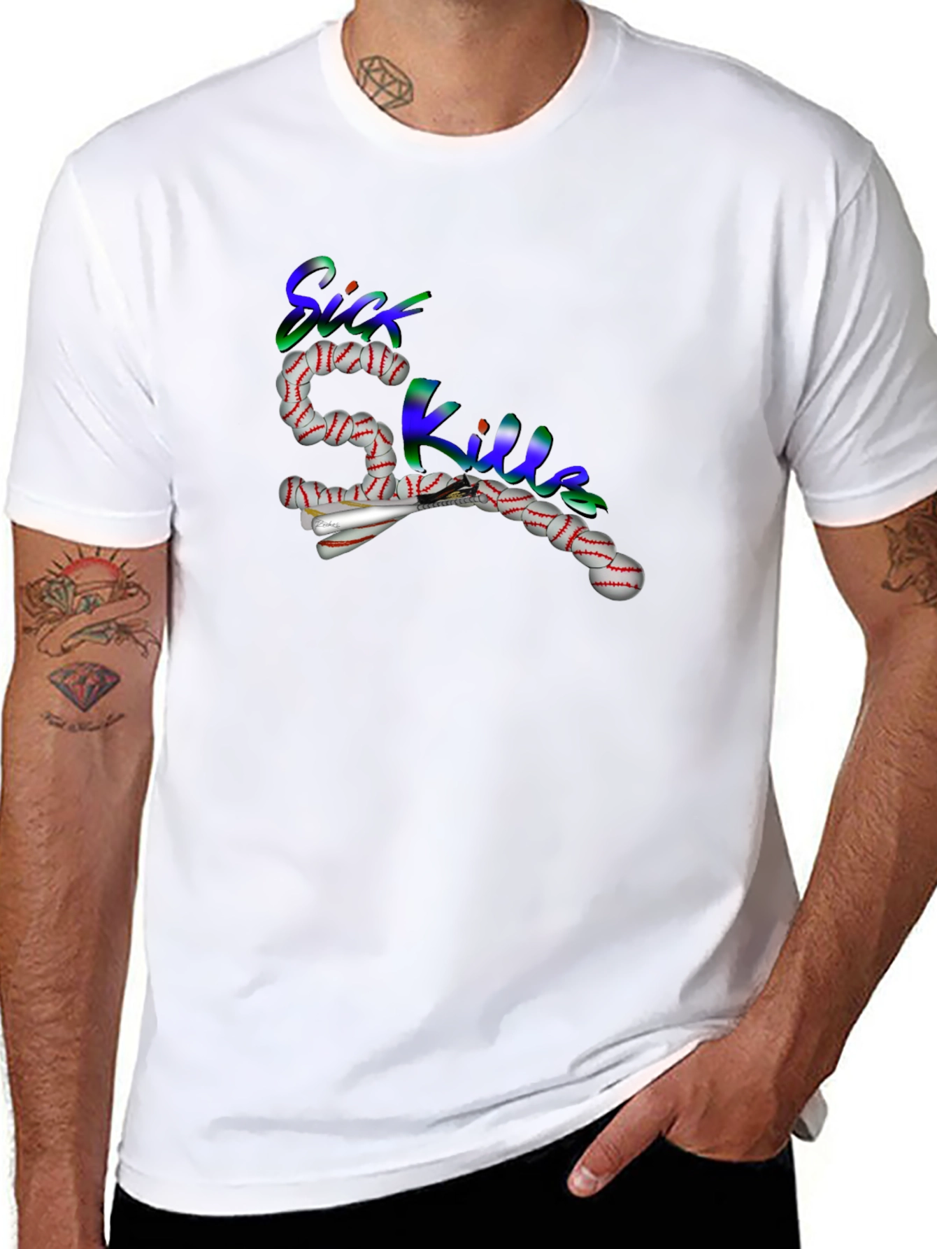 Sick Skills Baseball Graphic T-Shirt
