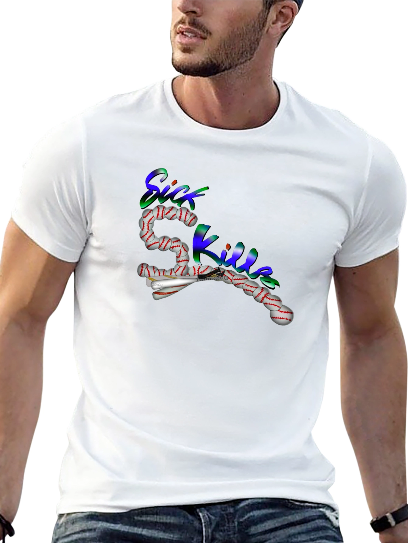 Sick Skills Baseball Graphic T-Shirt