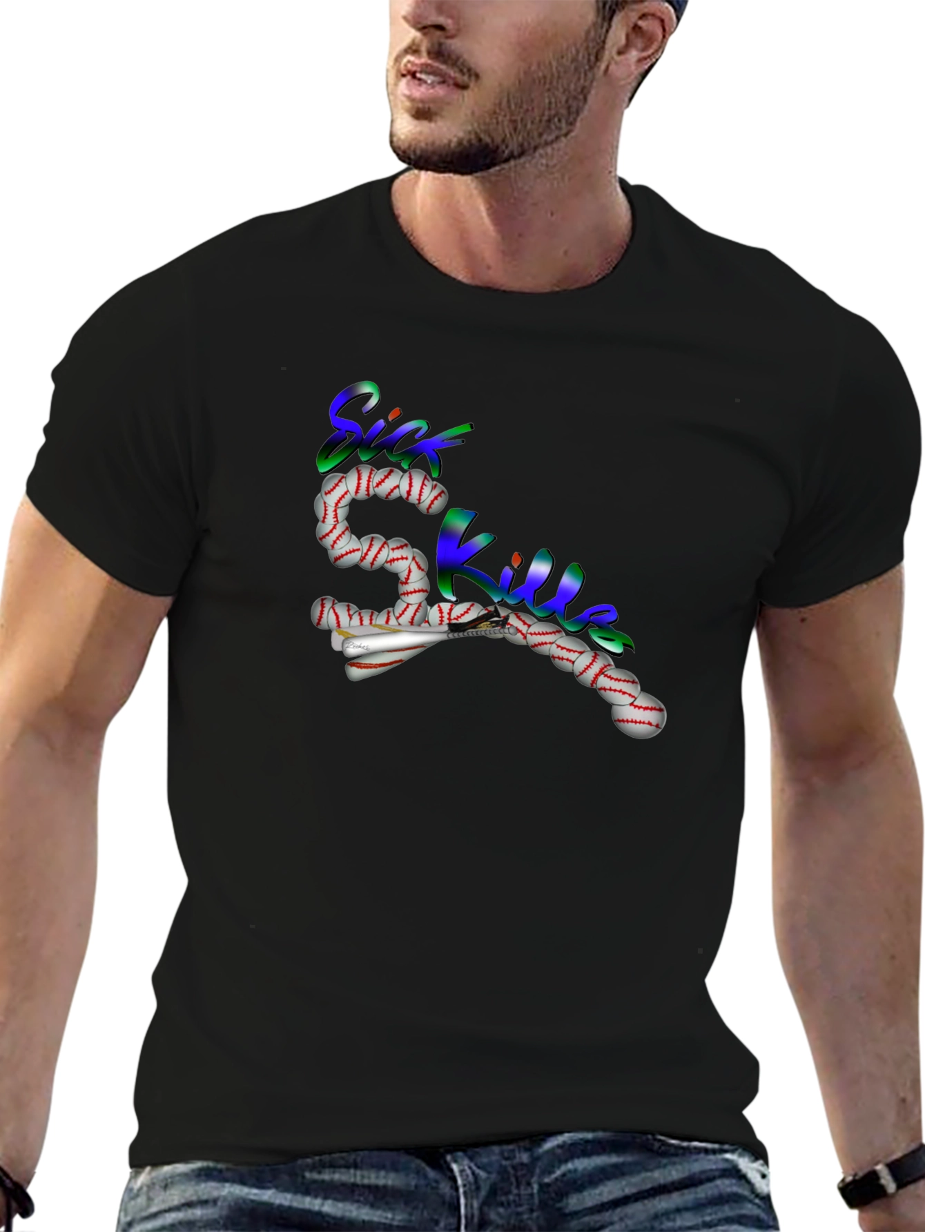 Sick Skills Baseball Graphic T-Shirt