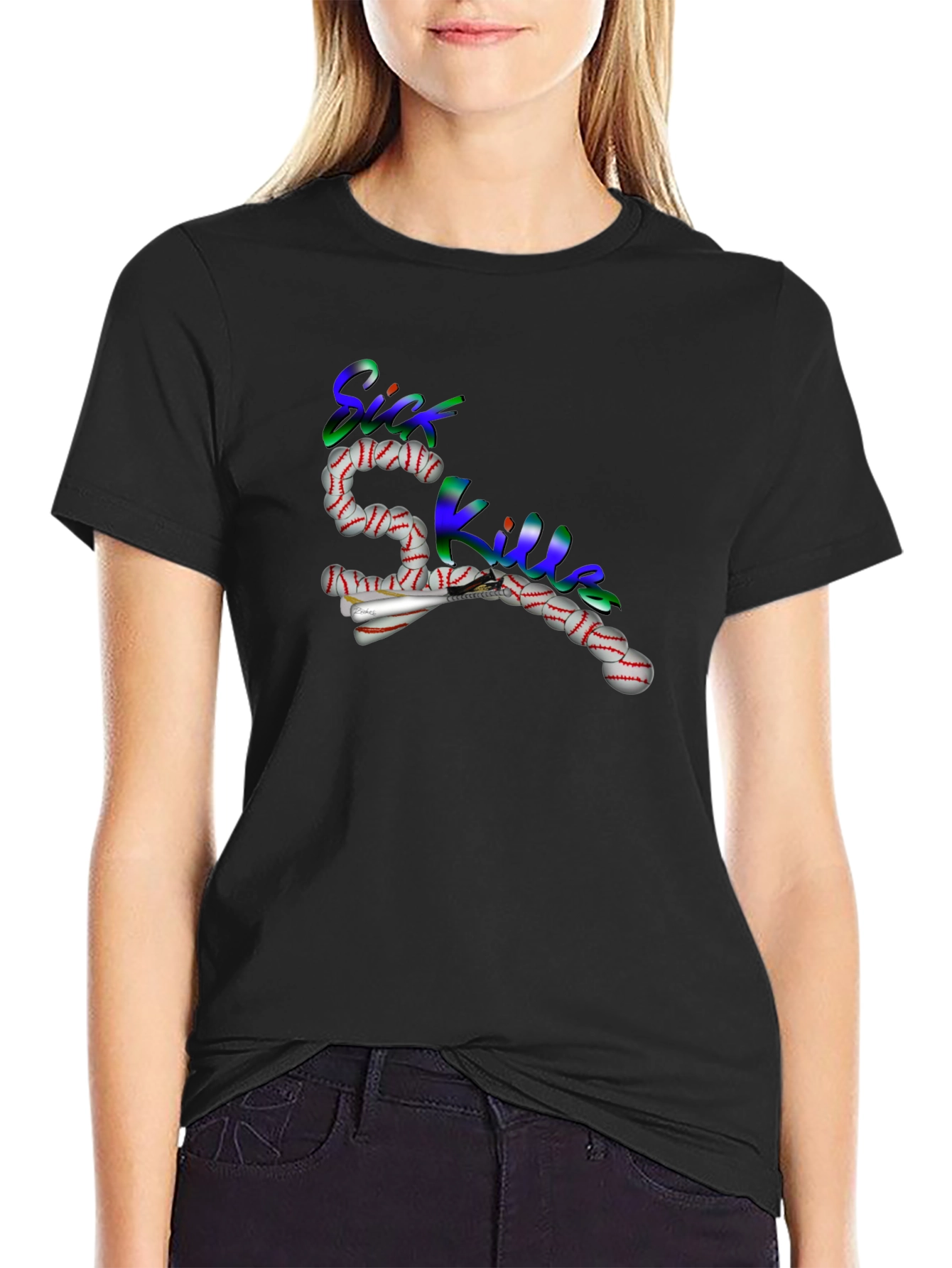 Sick Skills Baseball Graphic T-Shirt