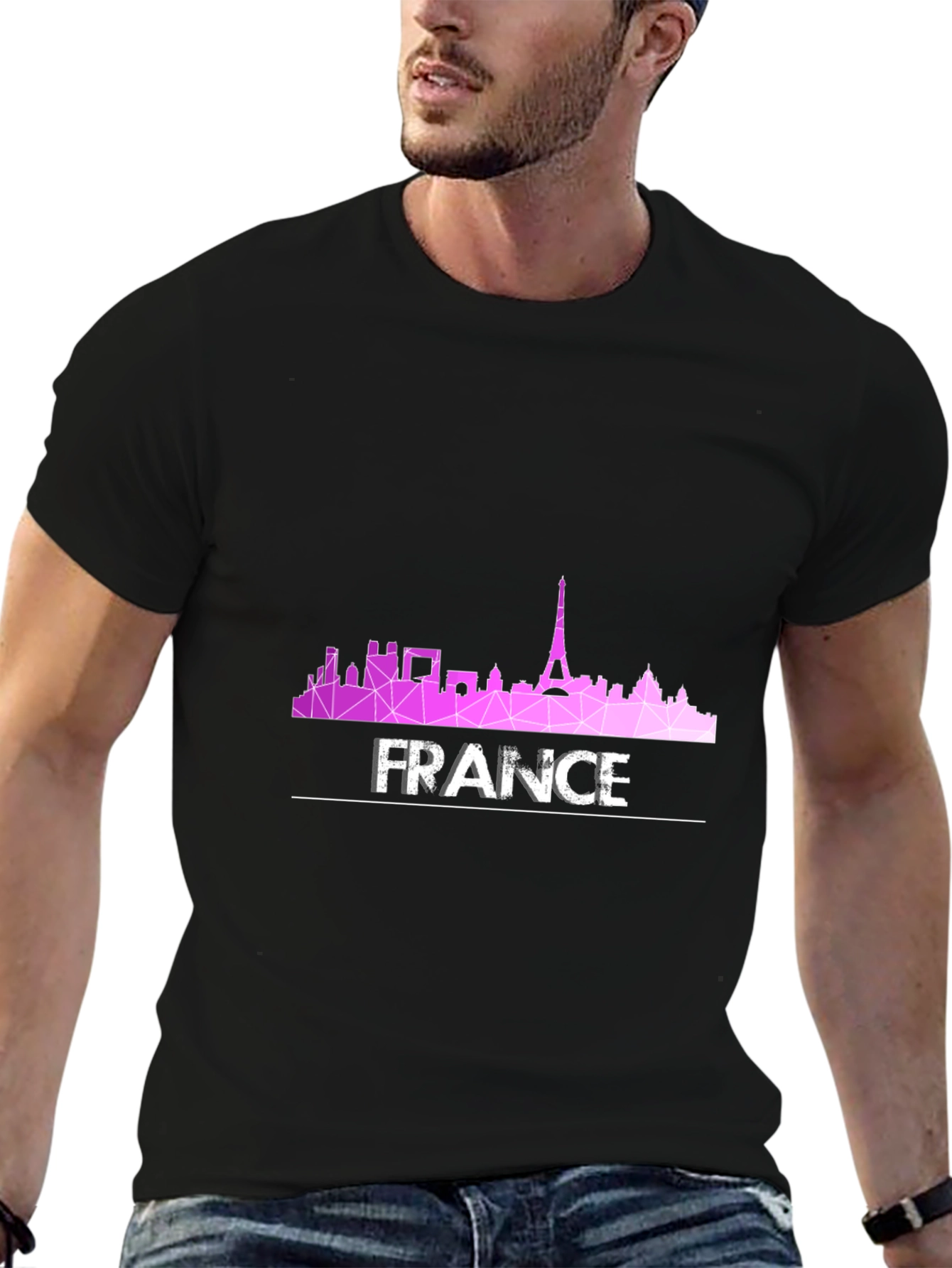 France Skyline T-Shirt: Eiffel Tower Paris Souvenir Tee