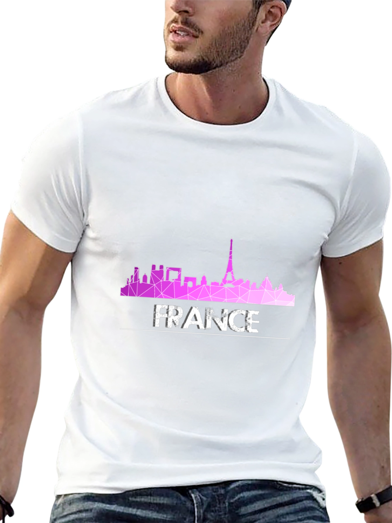 France Skyline T-Shirt: Eiffel Tower Paris Souvenir Tee