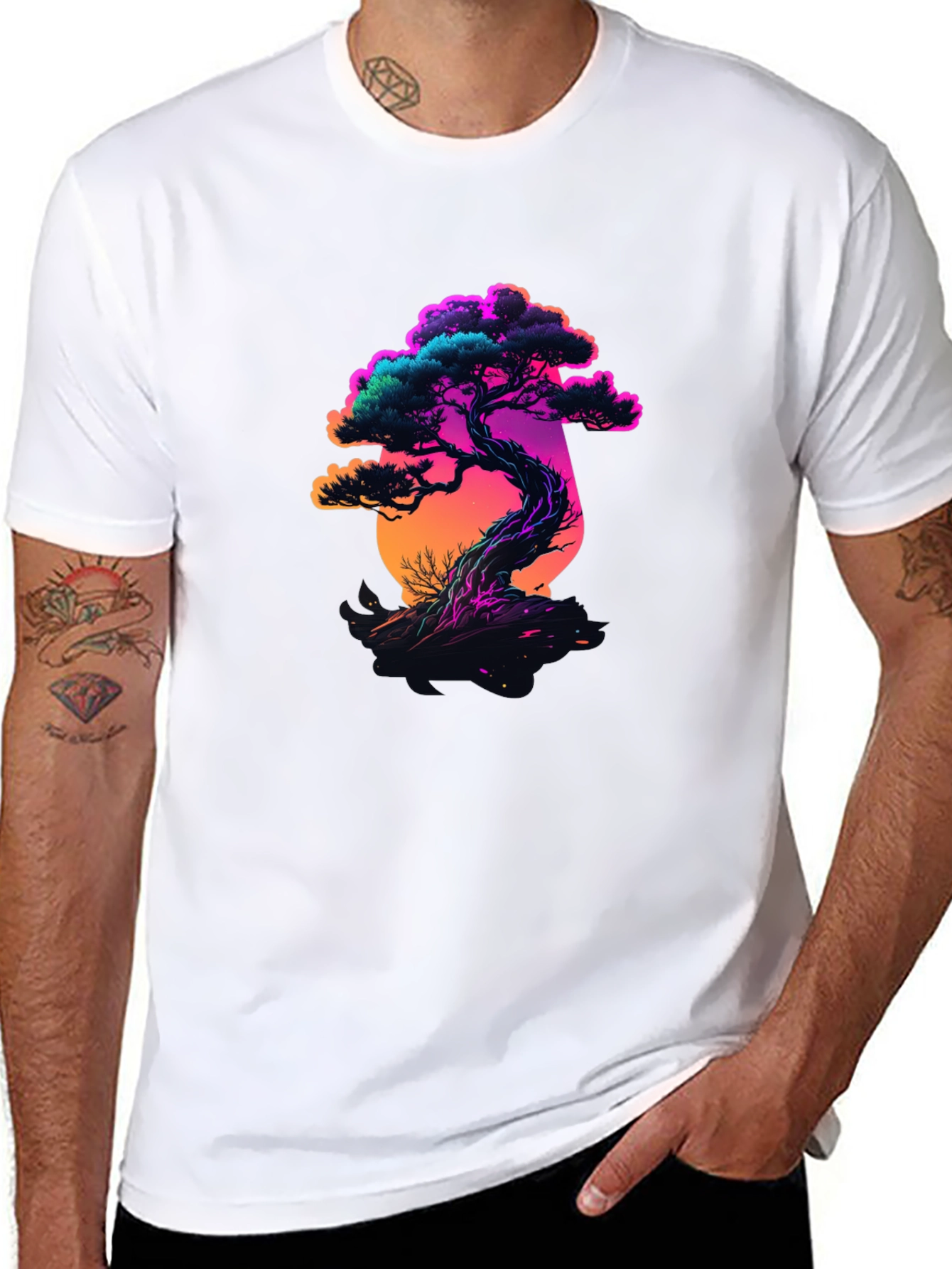 Bonsai Tree Graphic Tee - Stylish & Unique