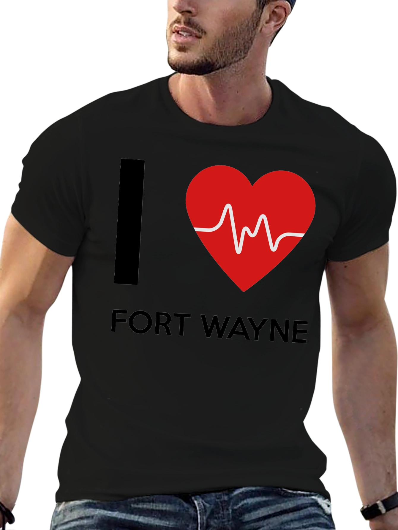 I Heart Fort Wayne T-Shirt - EKG Design
