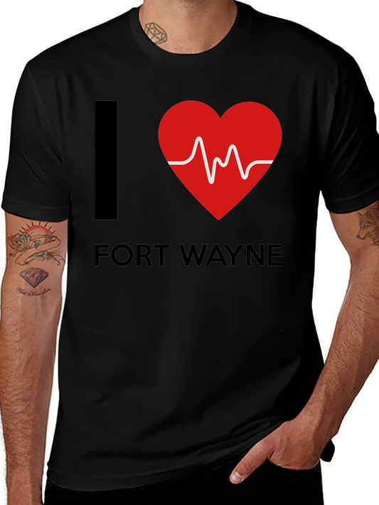 I Heart Fort Wayne T-Shirt - EKG Design