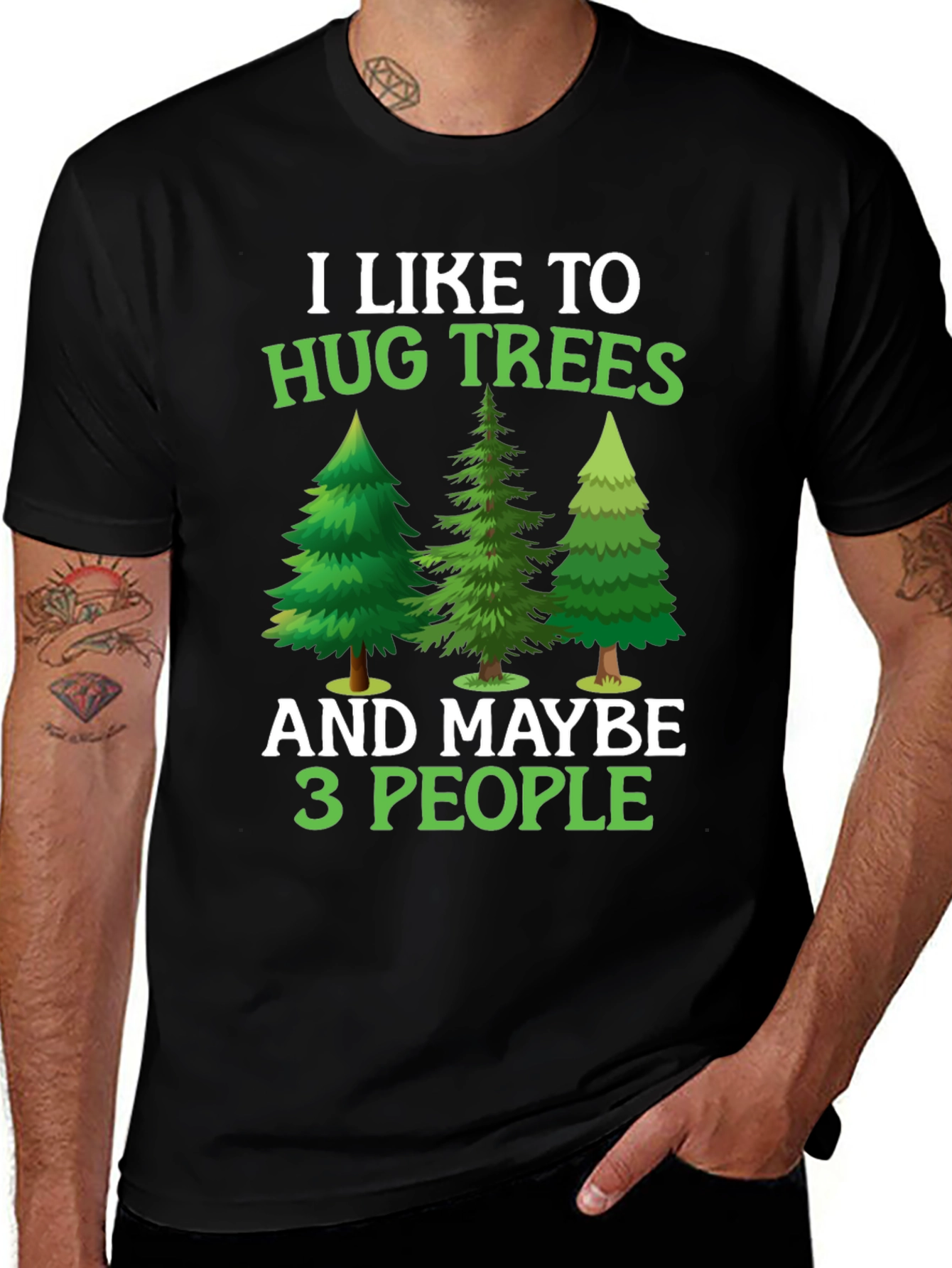 Hug Trees Graphic Tee - Arborist Lover