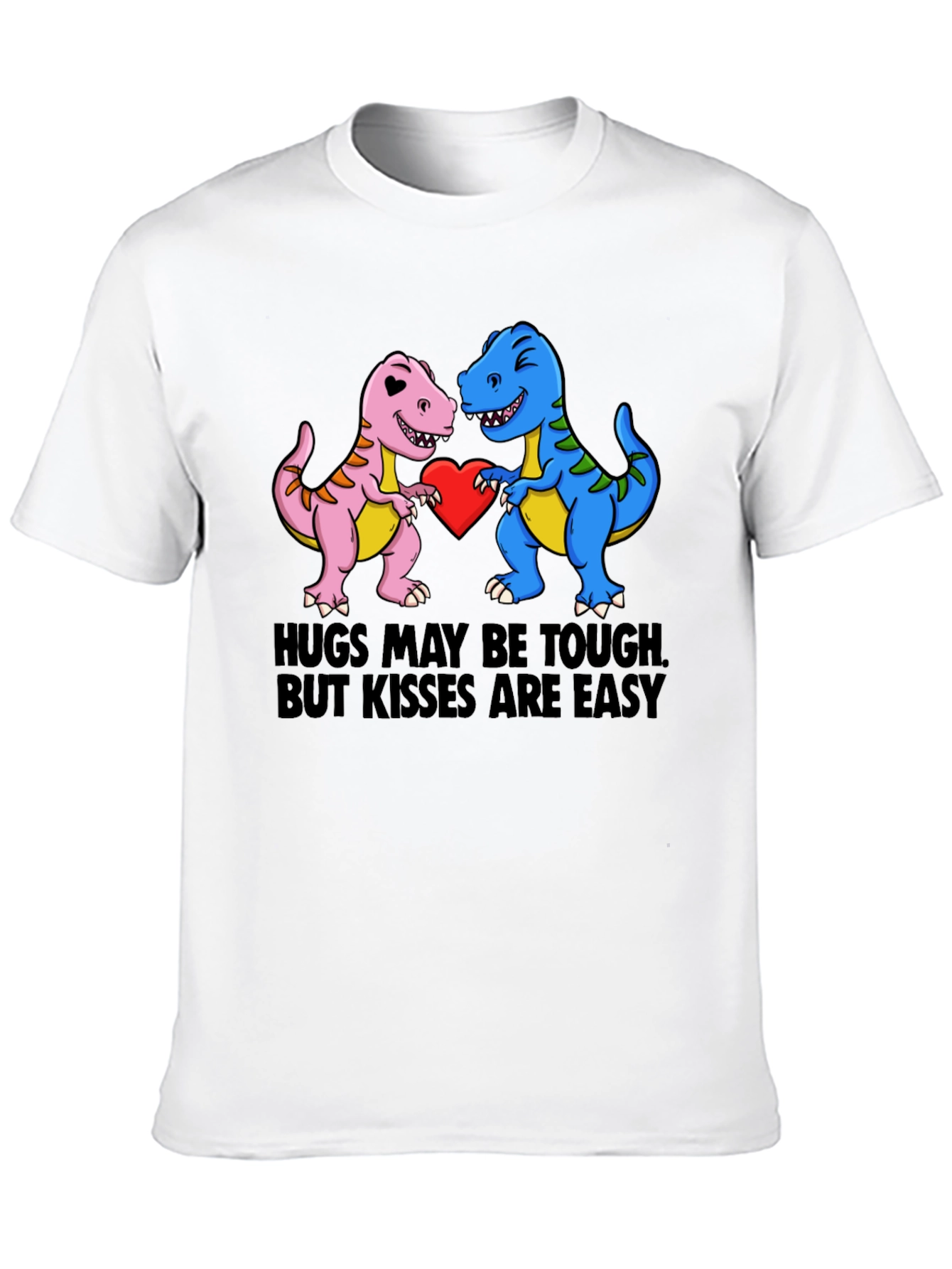 Dino Love T-Shirt: Hugs & Kisses Graphic Tee