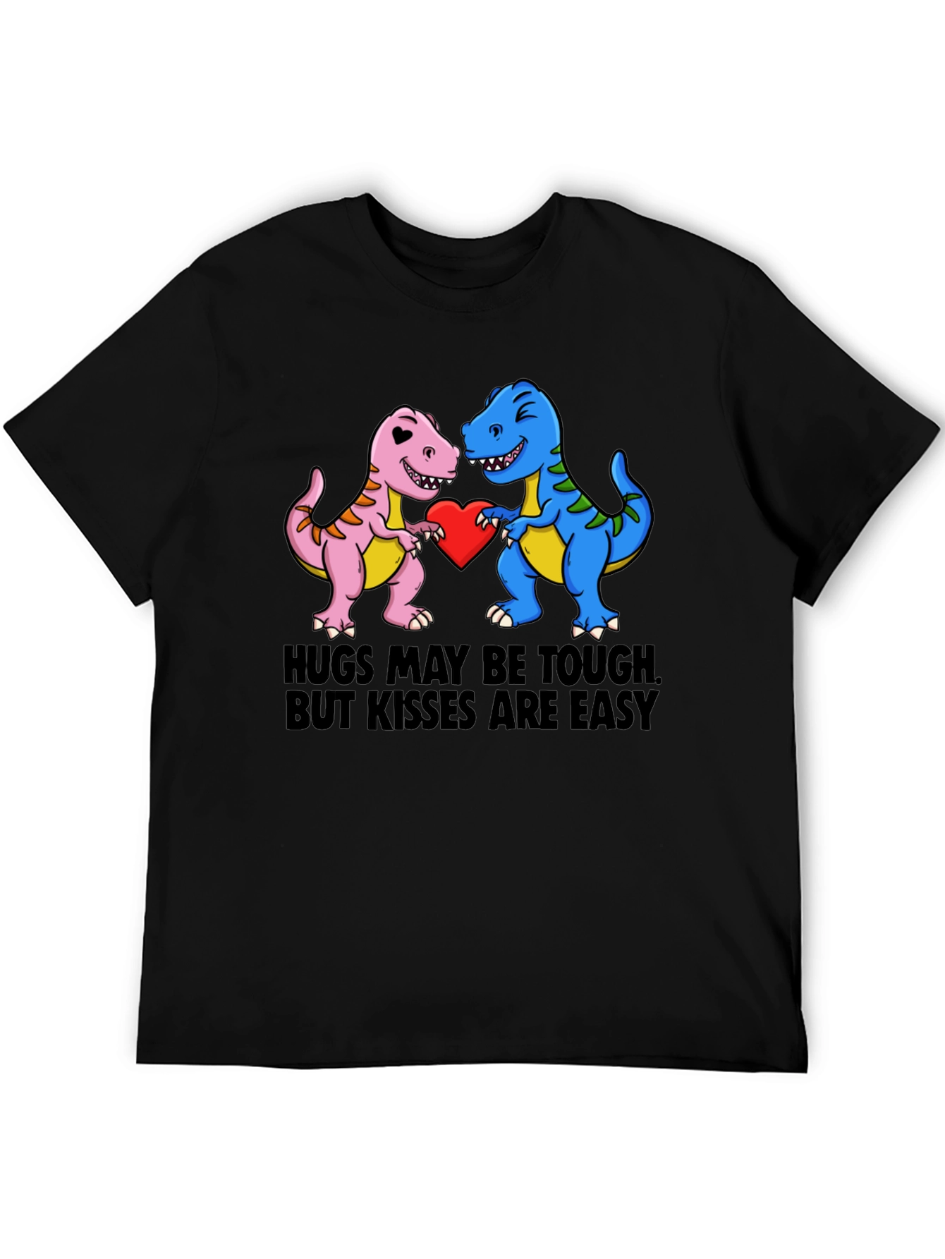 Dino Love T-Shirt: Hugs & Kisses Graphic Tee
