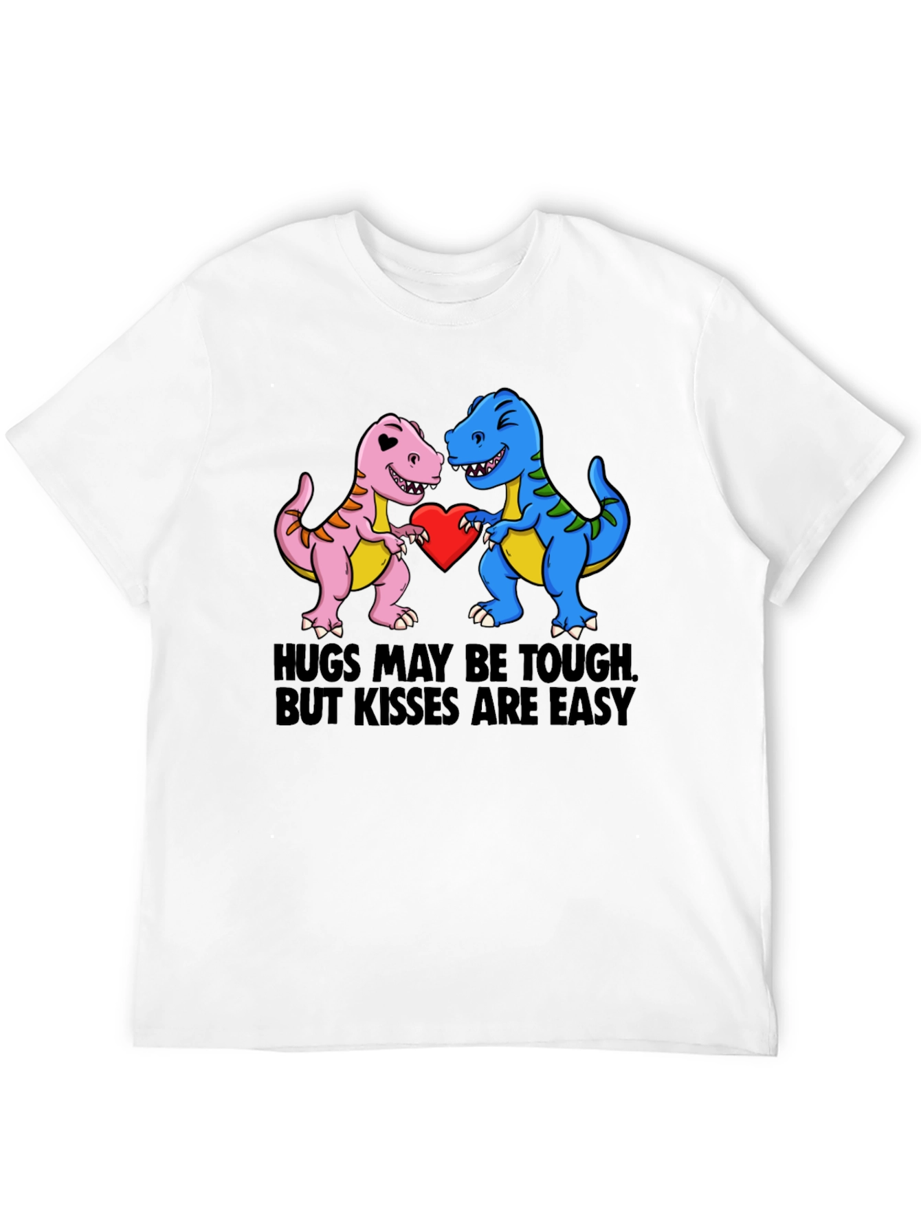 Dino Love T-Shirt: Hugs & Kisses Graphic Tee