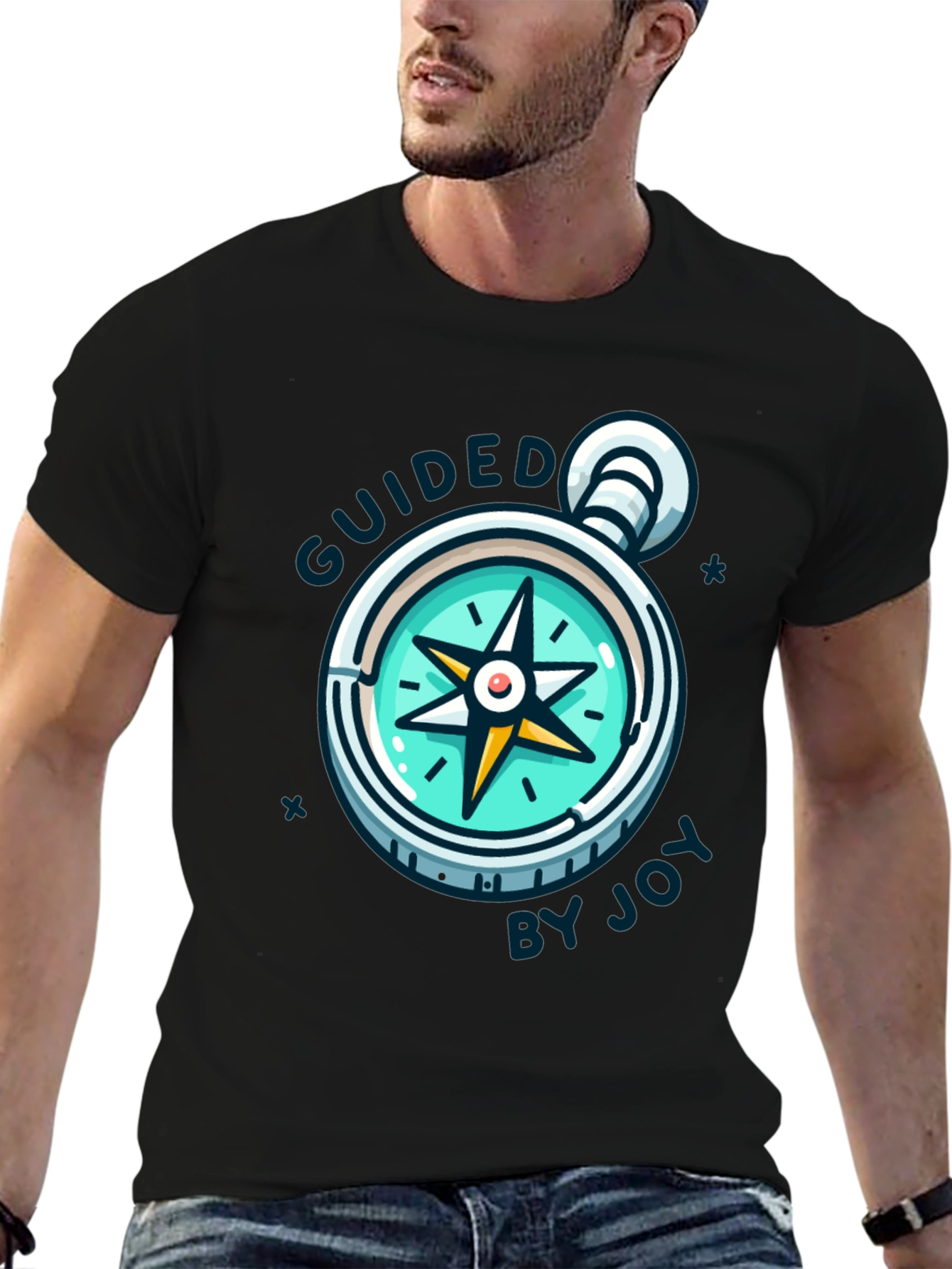 Guided By Joy Compass Graphic T-Shirt