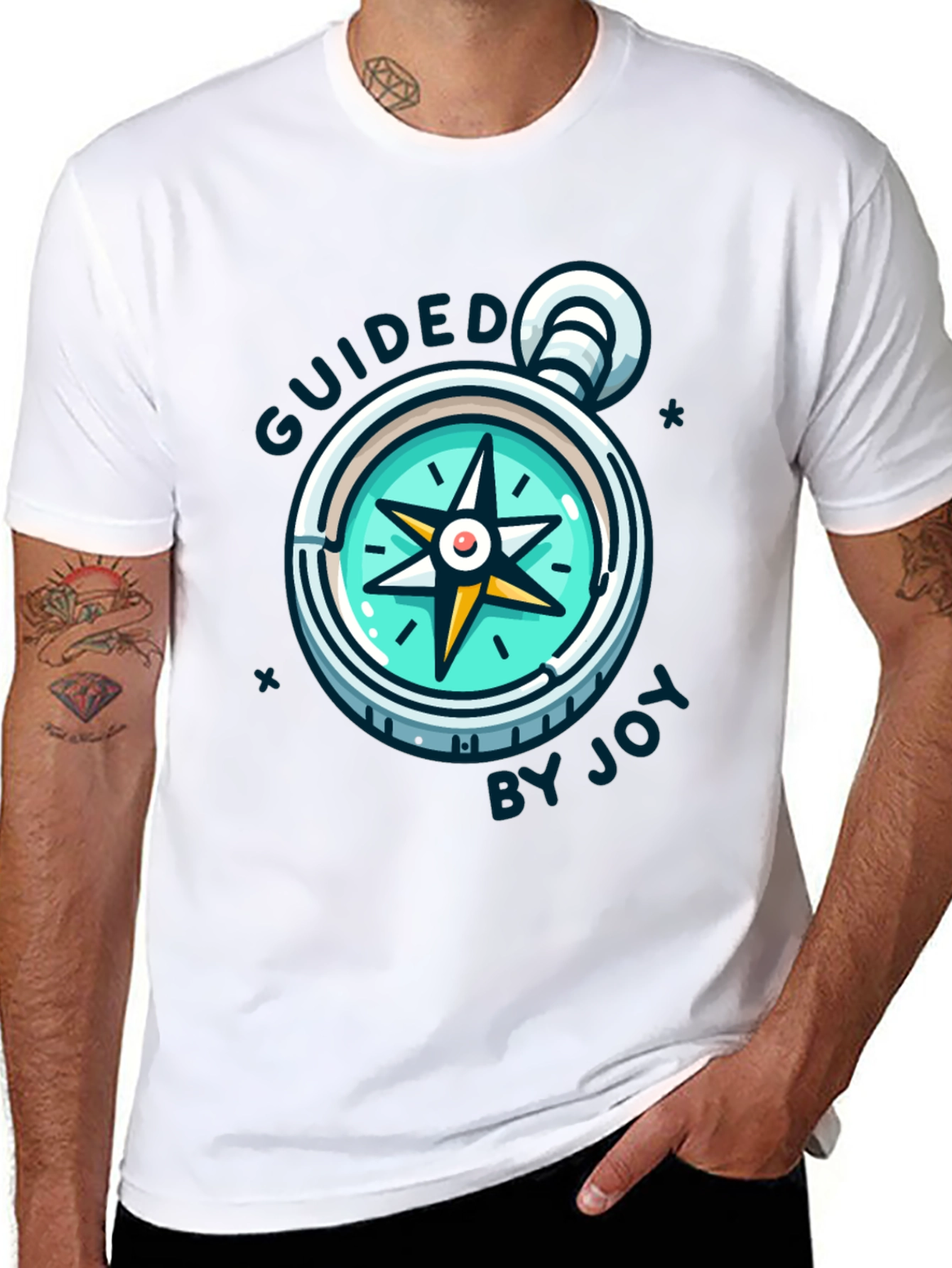 Guided By Joy Compass Graphic T-Shirt