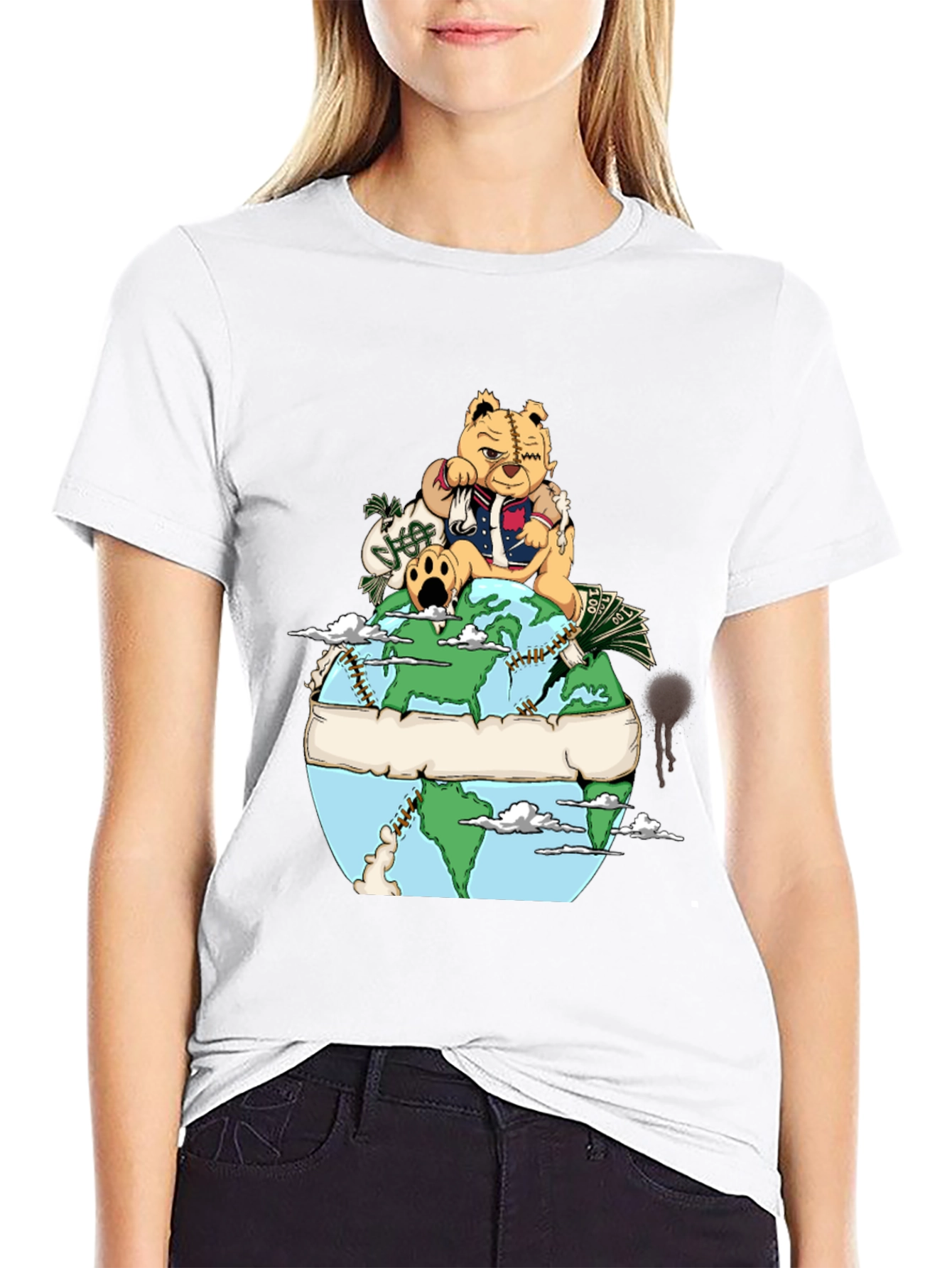 Urban Bear Graphic Tee - Streetwear Fashion