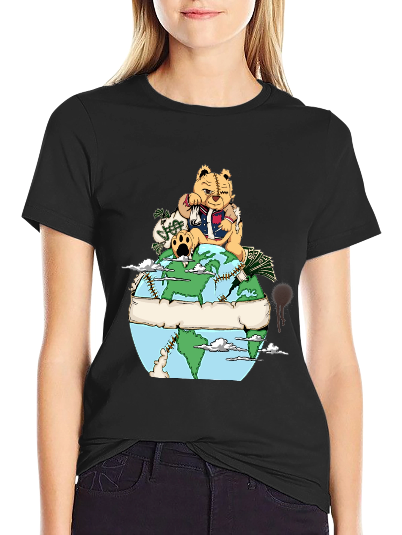 Urban Bear Graphic Tee - Streetwear Fashion