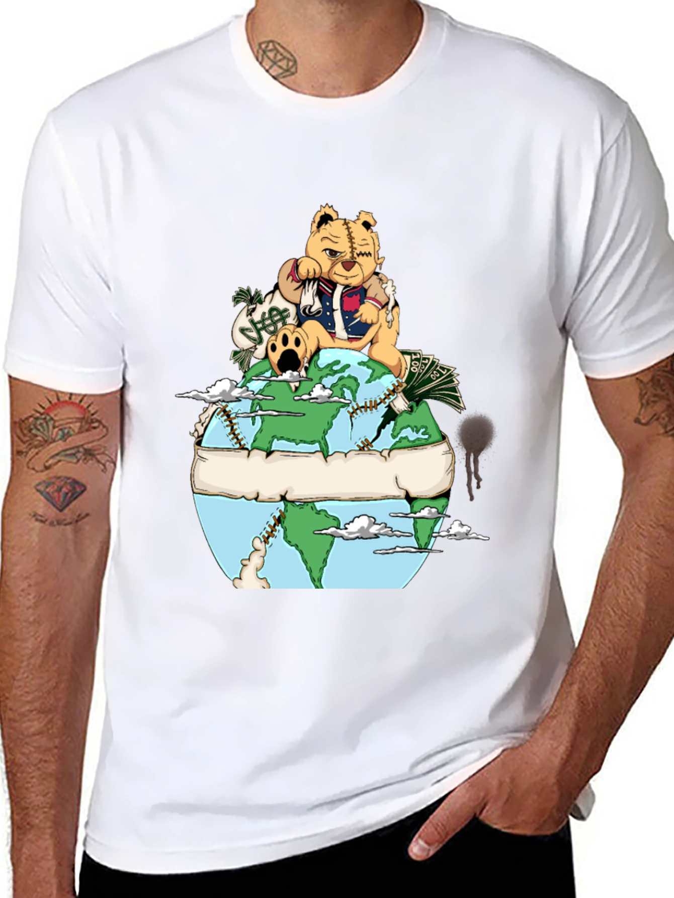 Urban Bear Graphic Tee - Streetwear Fashion