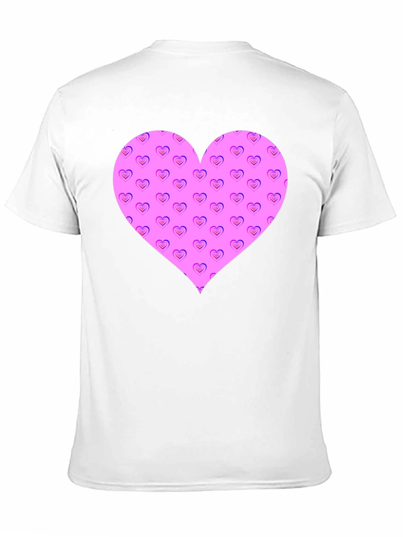 Heart Pattern Black T-Shirt