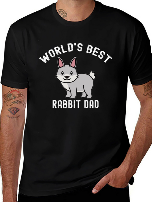 Worlds Best Rabbit Dad T-Shirt - Cute Bunny Tee