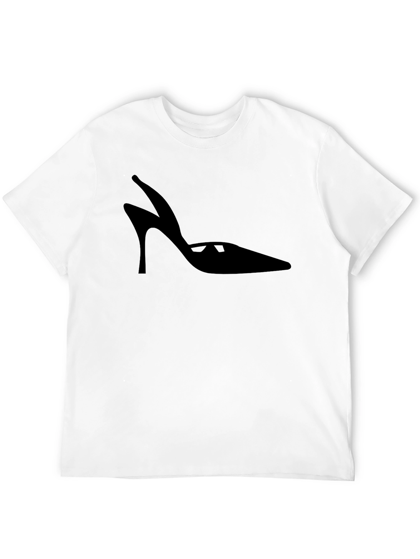 Stylish Heel Silhouette Black T-Shirt
