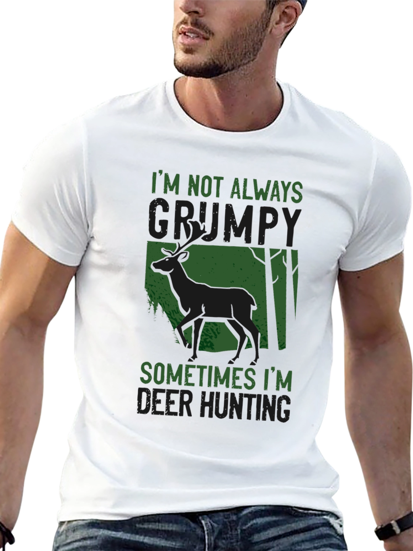 Grumpy Deer Hunting T-Shirt: Funny Graphic Tee