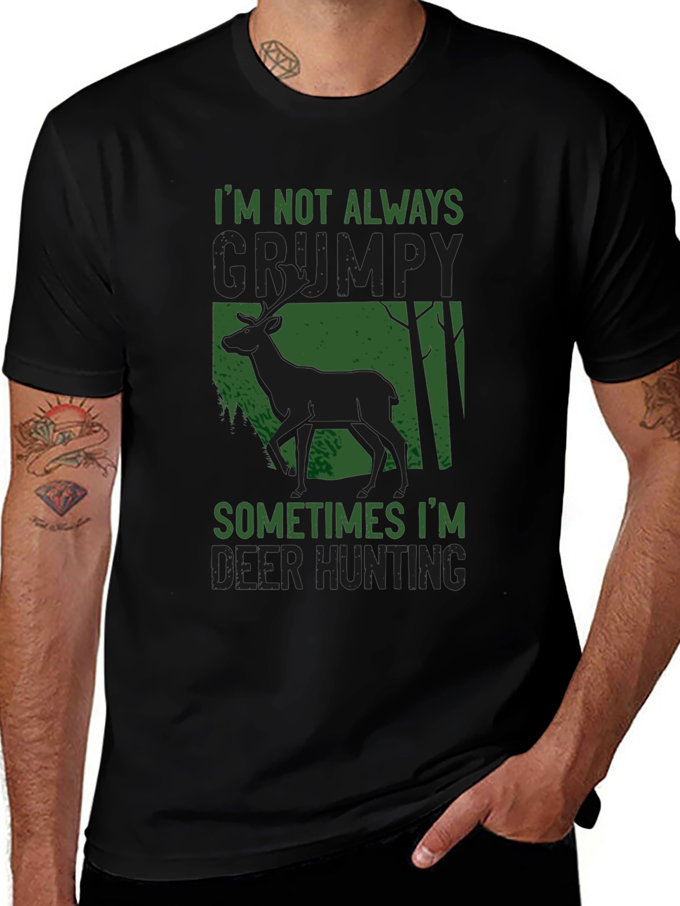 Grumpy Deer Hunting T-Shirt: Funny Graphic Tee
