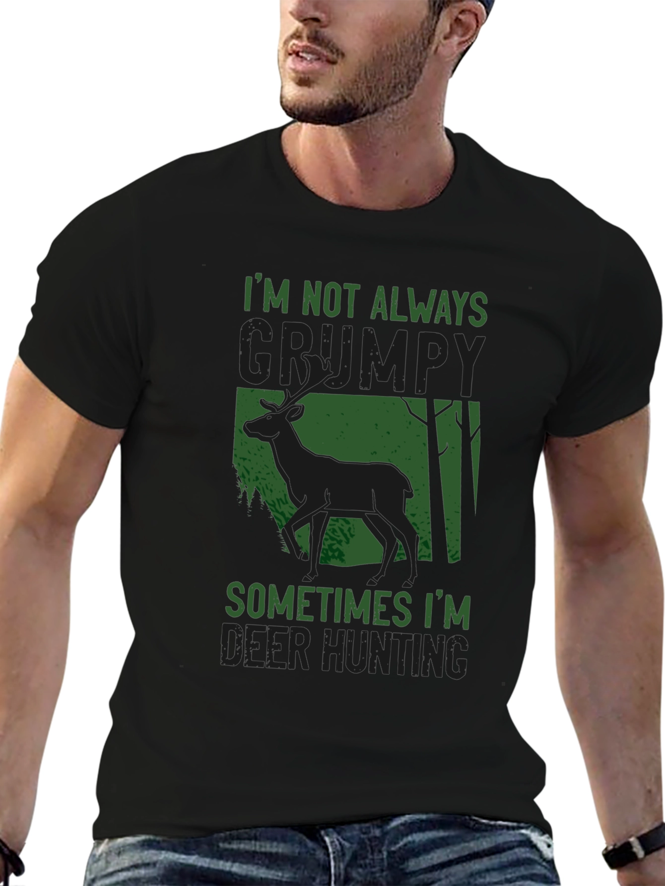 Grumpy Deer Hunting T-Shirt: Funny Graphic Tee