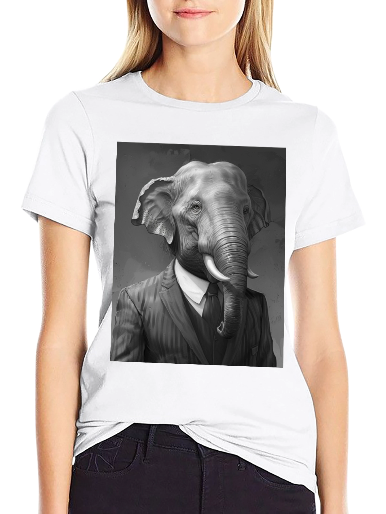 Elephant Man in Suit T-Shirt - Unique Graphic Tee