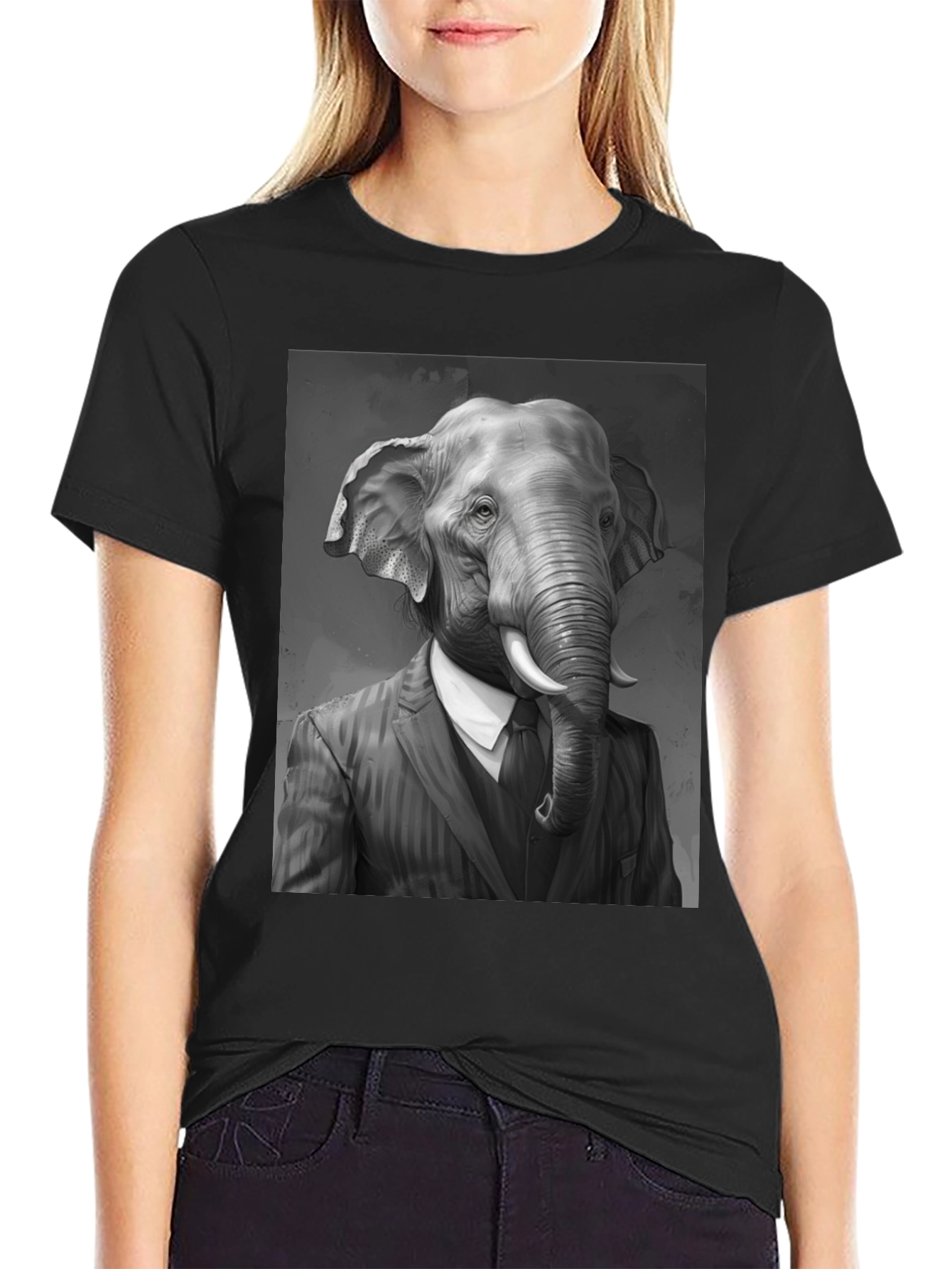 Elephant Man in Suit T-Shirt - Unique Graphic Tee