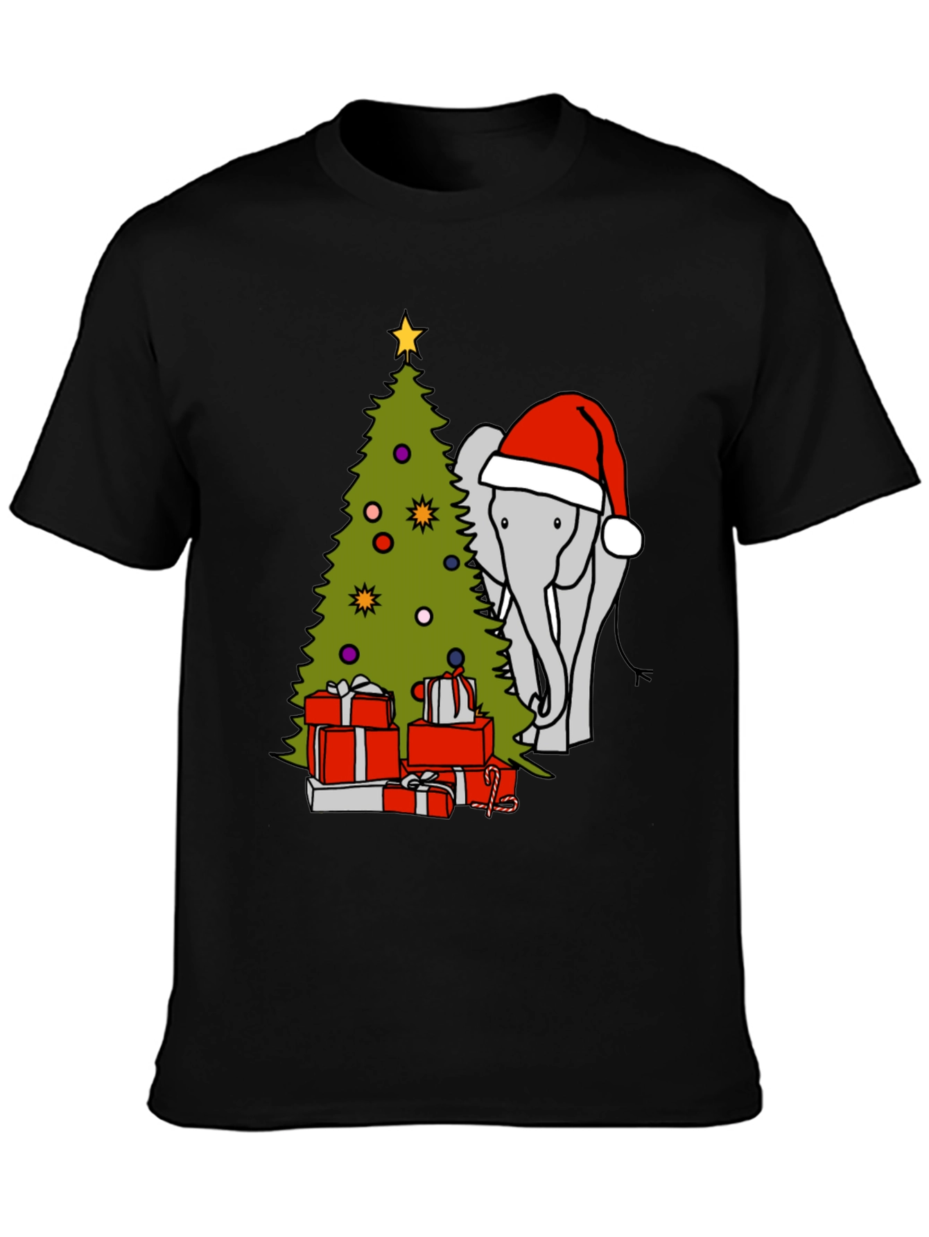 Elephant Christmas Tree Graphic Tee