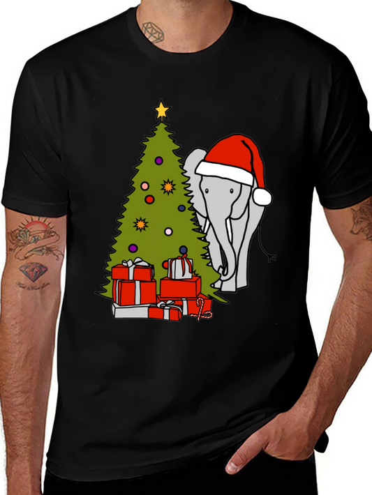 Elephant Christmas Tree Graphic Tee