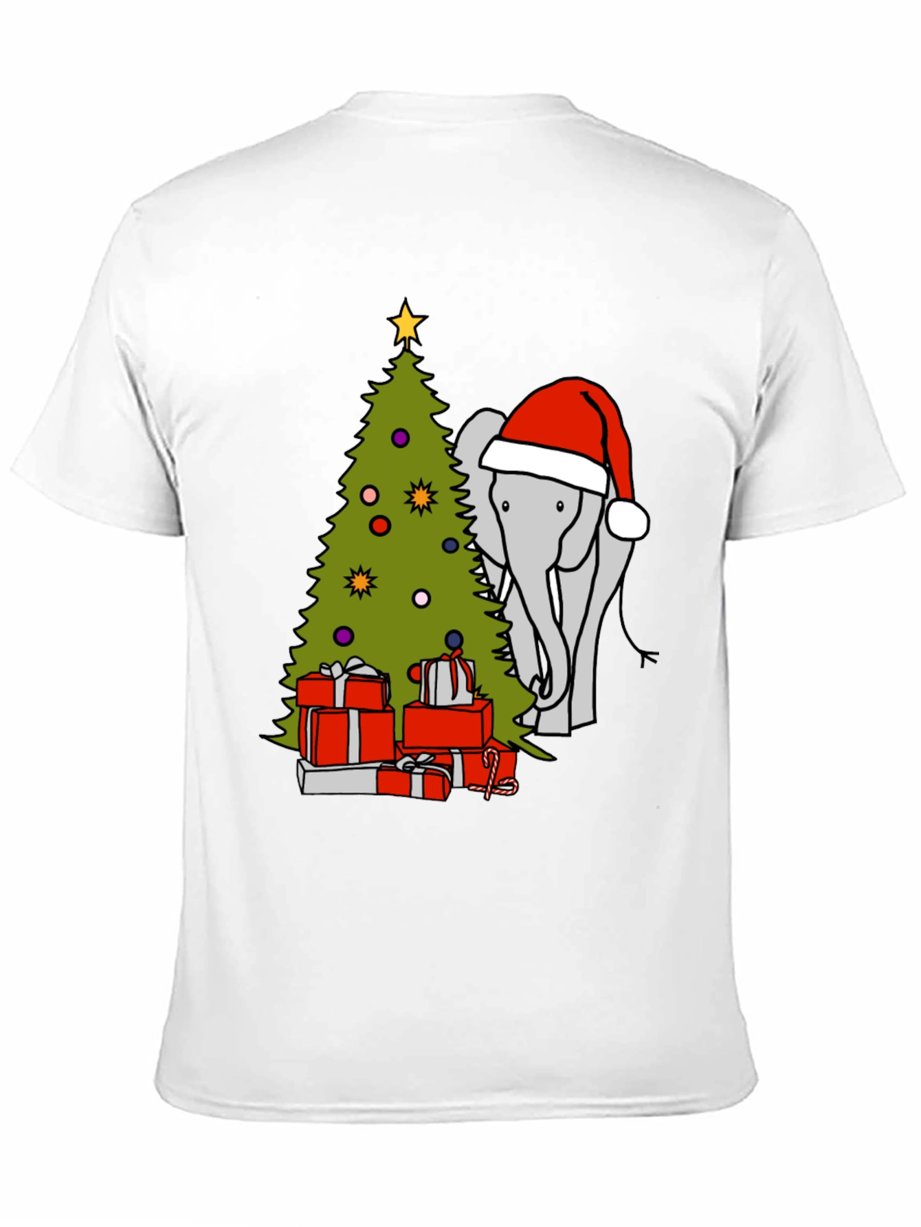 Elephant Christmas Tree Graphic Tee