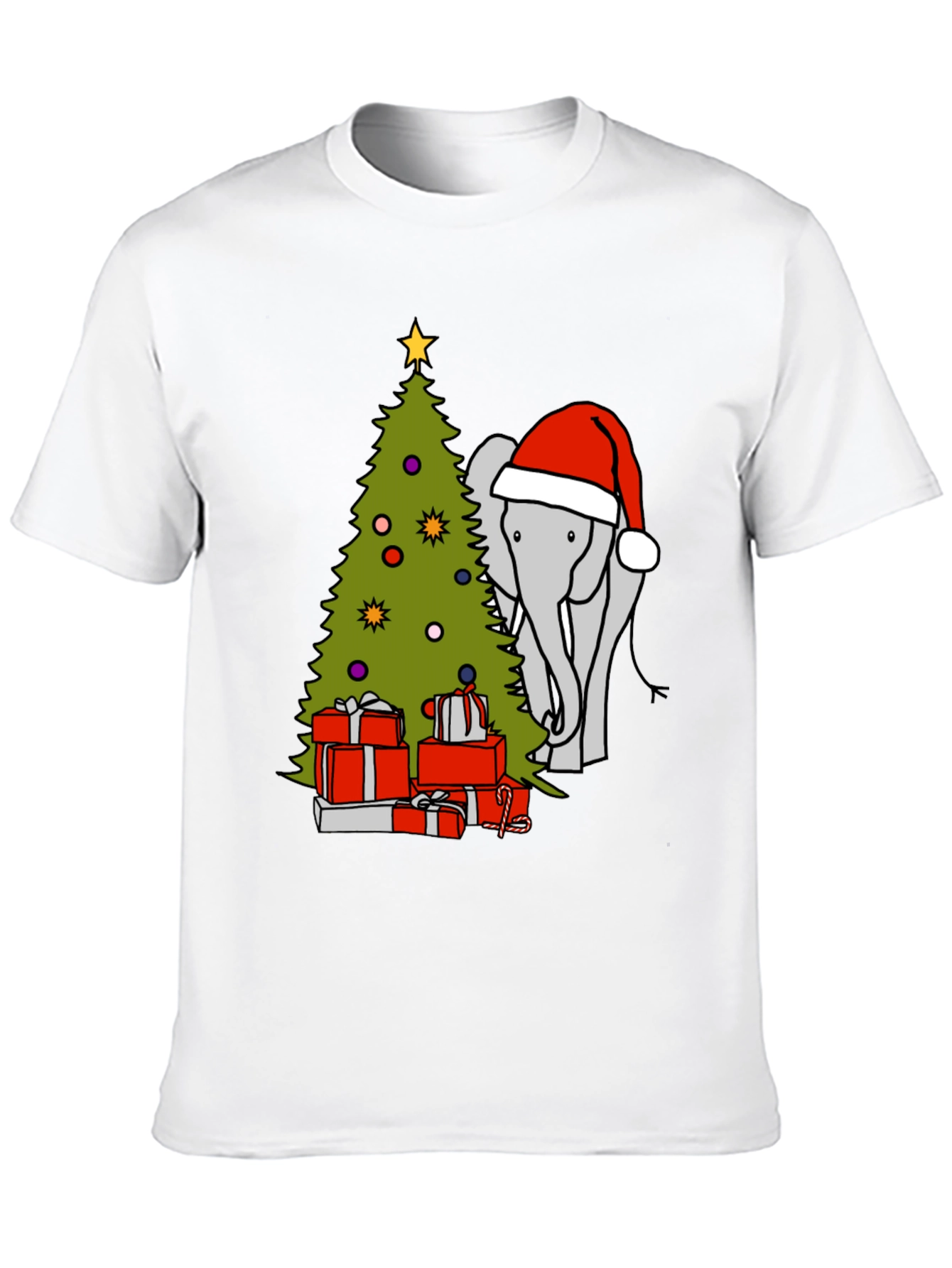 Elephant Christmas Tree Graphic Tee