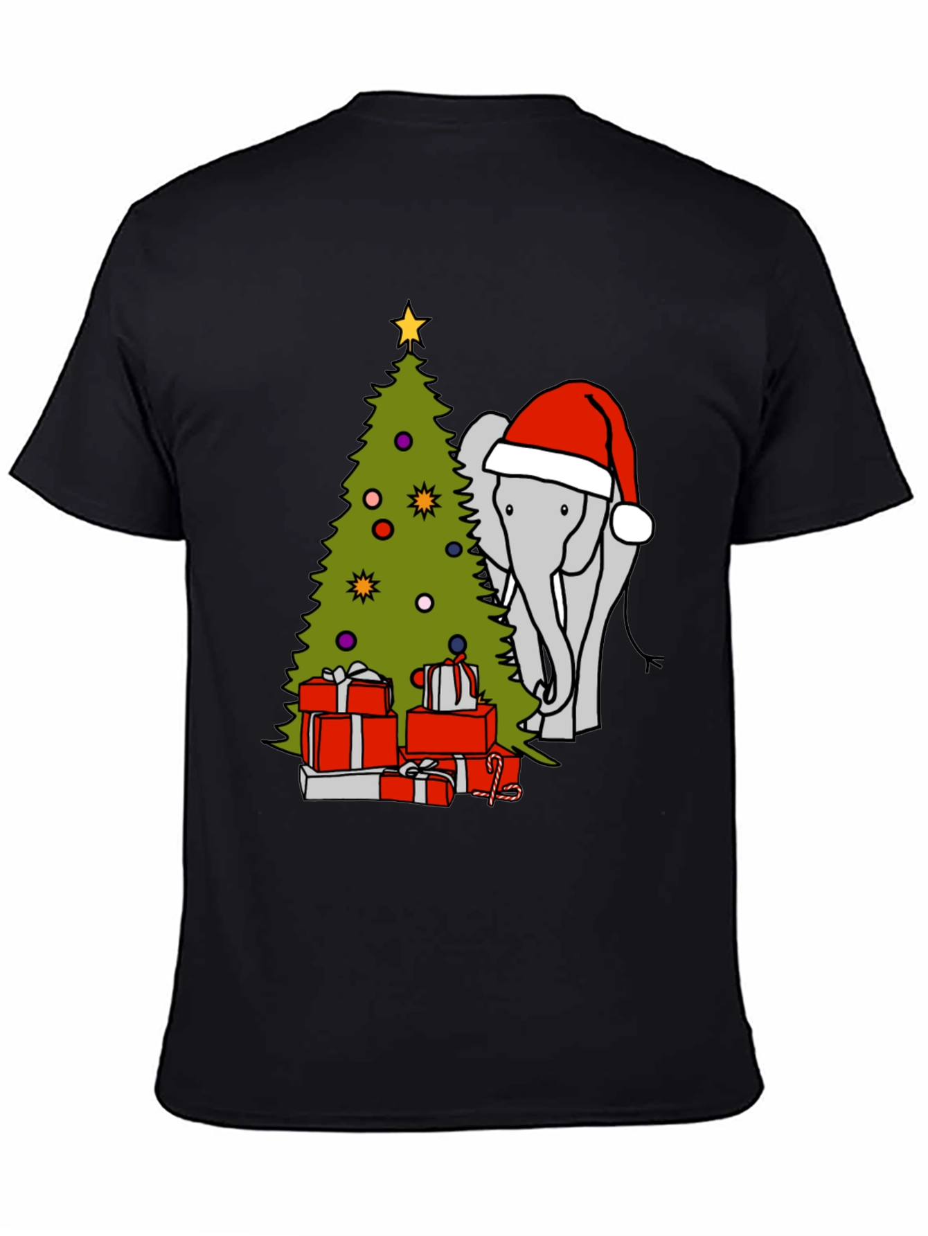 Elephant Christmas Tree Graphic Tee