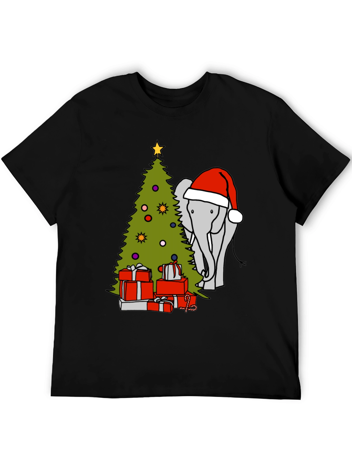 Elephant Christmas Tree Graphic Tee