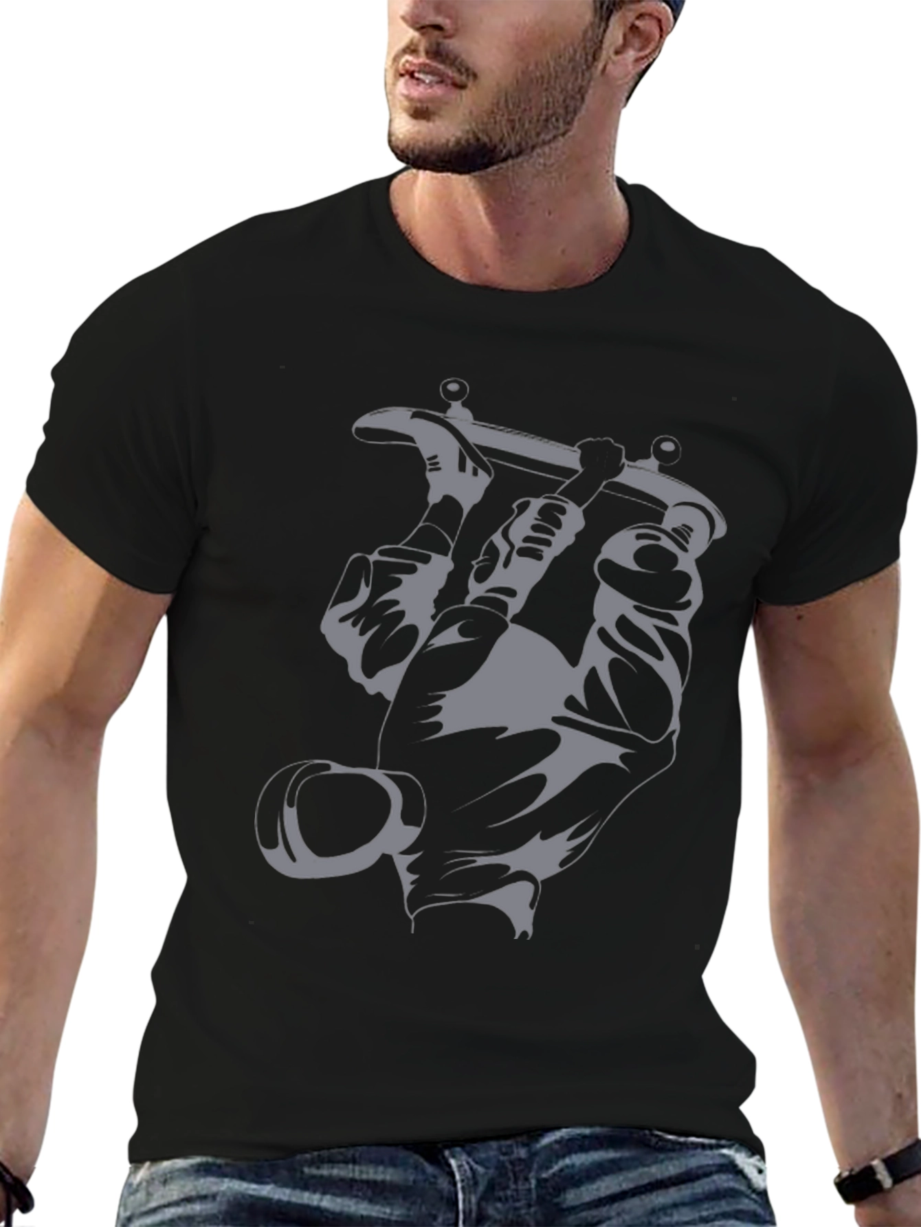 Mens Graphic Tee - Skateboard Design
