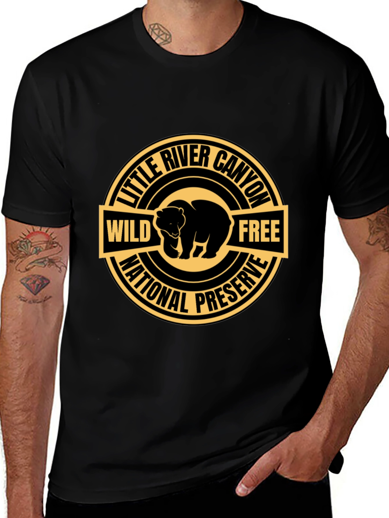 Little River Canyon National Preserve Black T-Shirt