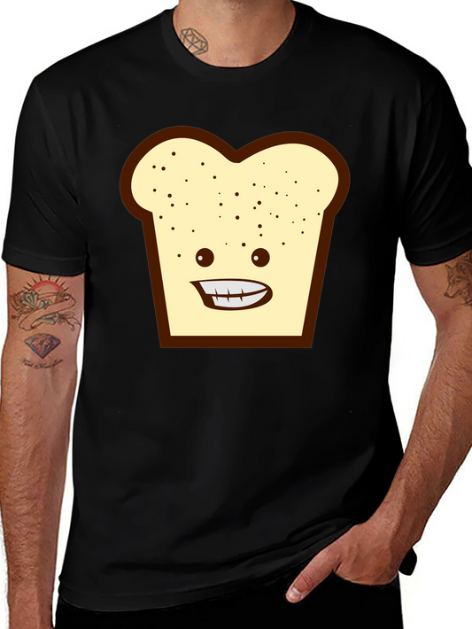 Funny Toast Graphic Tee - Black Unisex T-Shirt