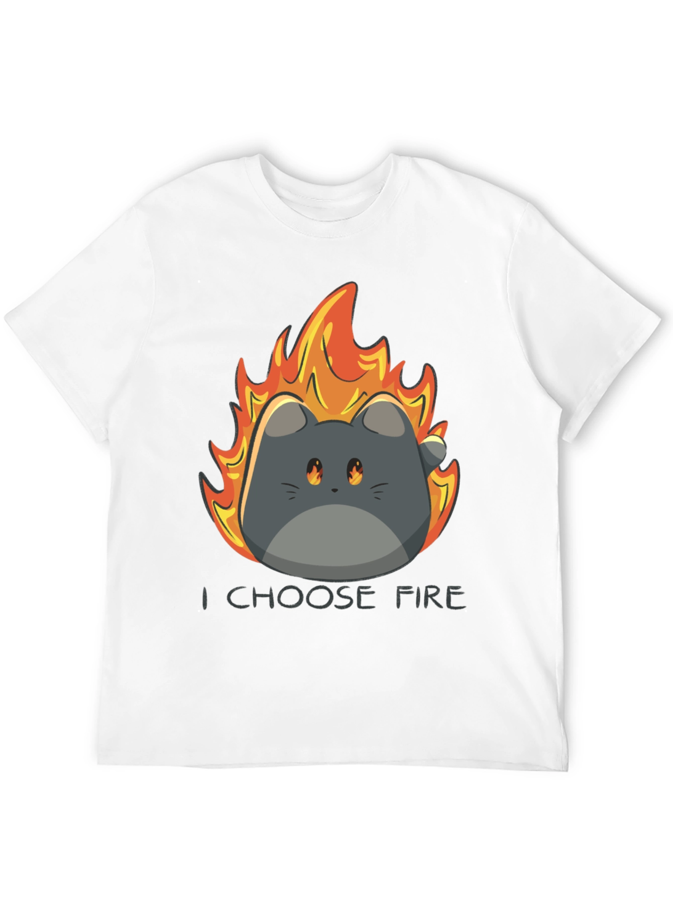 I Choose Fire Cat Graphic T-Shirt