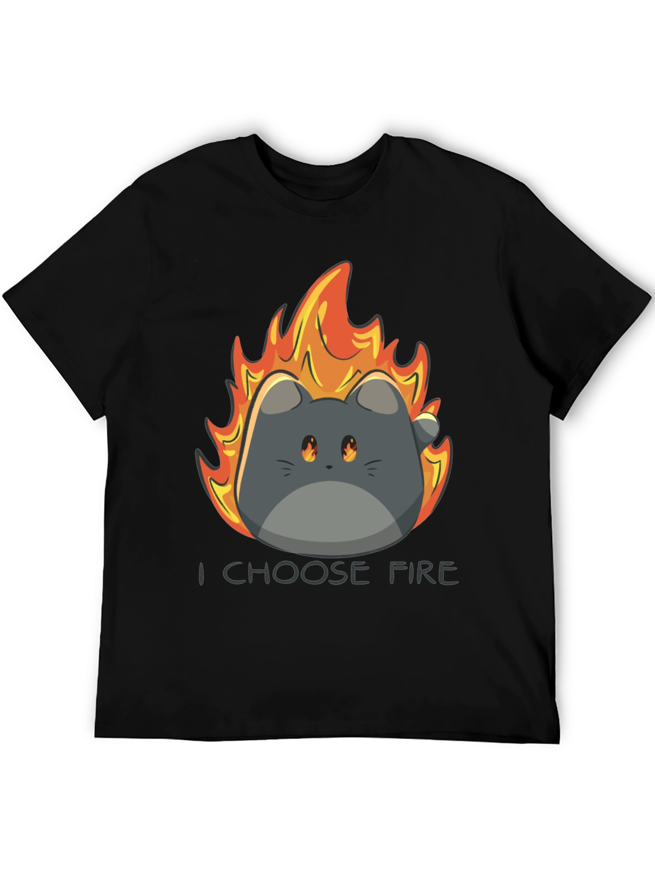 I Choose Fire Cat Graphic T-Shirt