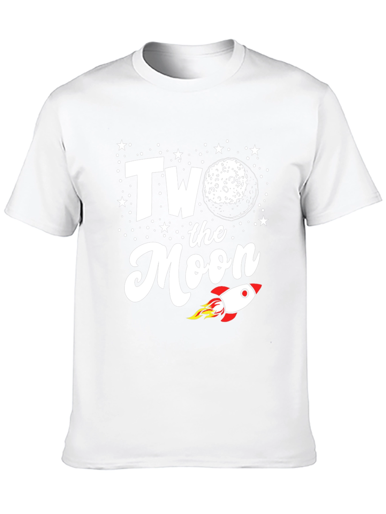 Two the Moon T-Shirt Rocket Blast Off Birthday Tee