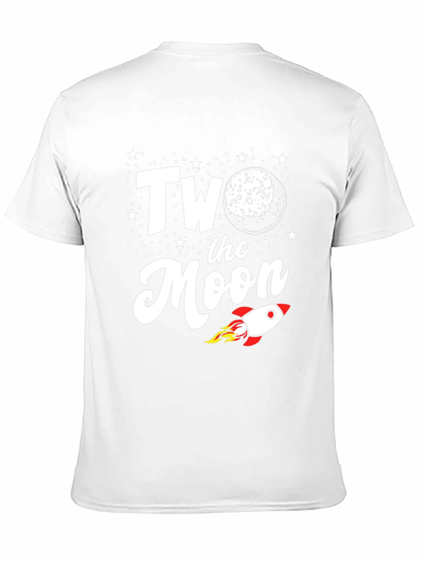 Two the Moon T-Shirt Rocket Blast Off Birthday Tee
