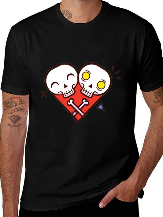 Skull Heart Graphic Tee - Unique Edgy Style