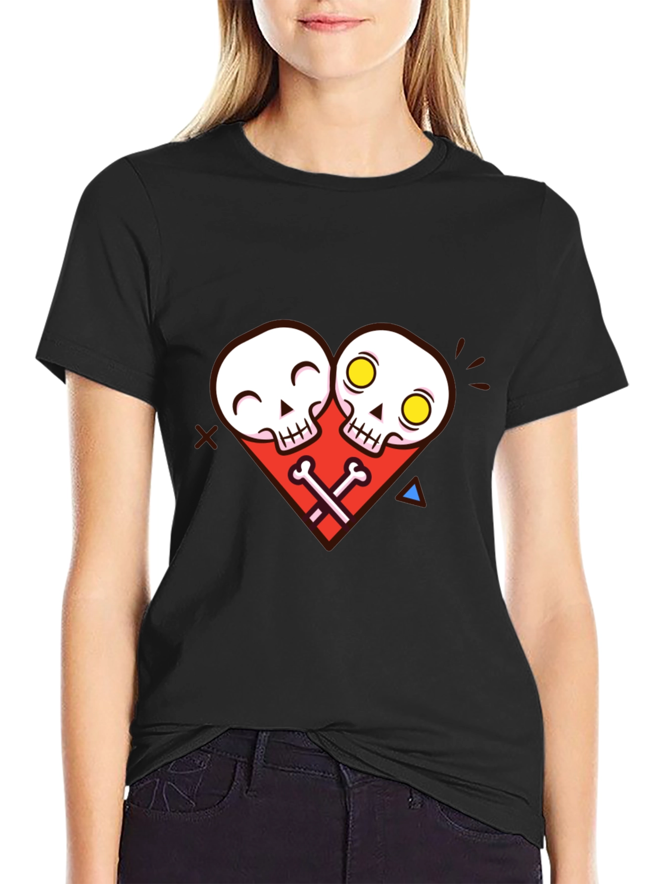 Skull Heart Graphic Tee - Unique Edgy Style