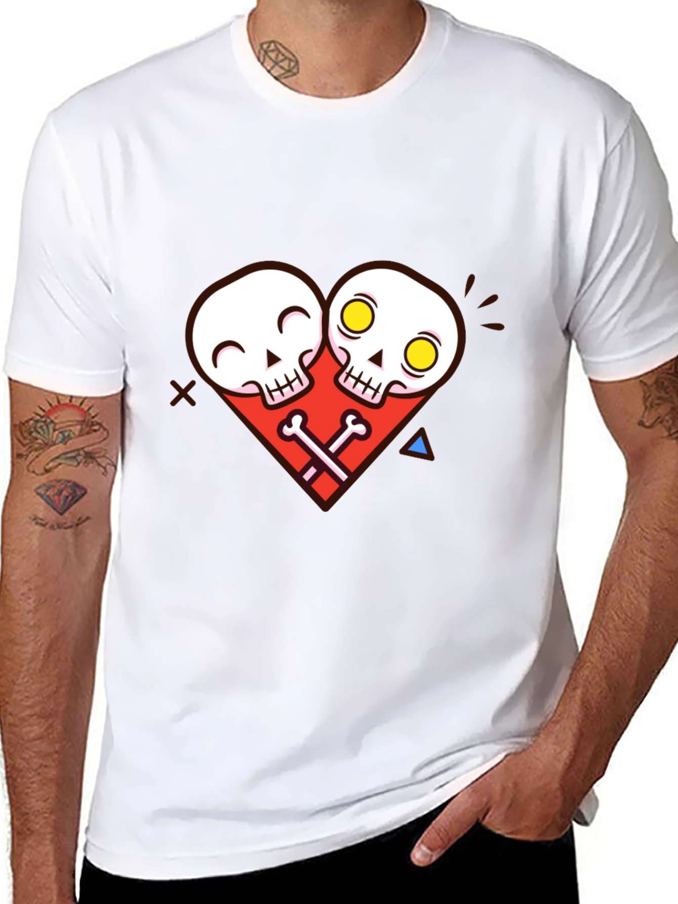 Skull Heart Graphic Tee - Unique Edgy Style