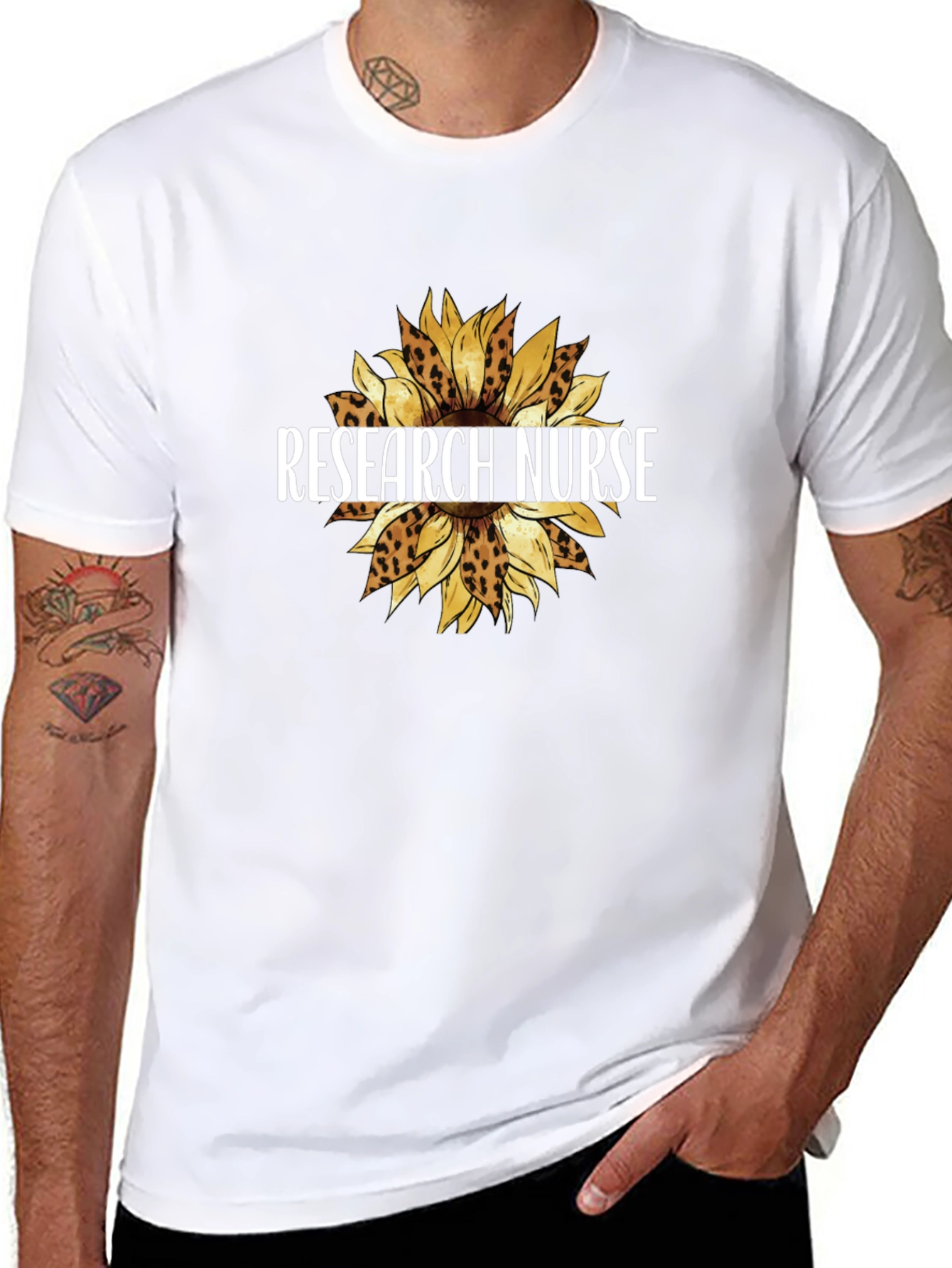 Research Nurse Sunflower Tee - Stylish Comfort