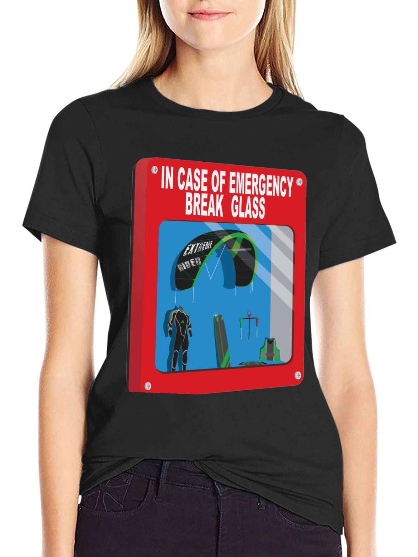 Emergency Kitesurfing Break Glass T-Shirt