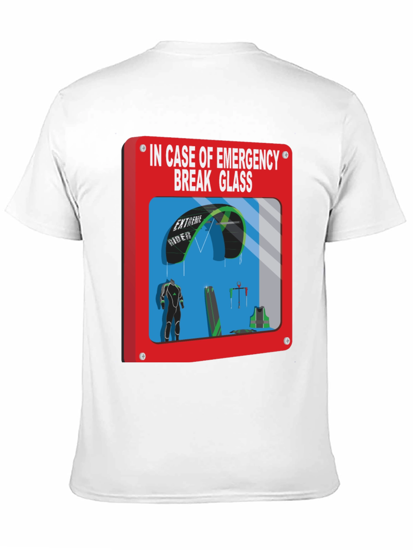 Emergency Kitesurfing Break Glass T-Shirt