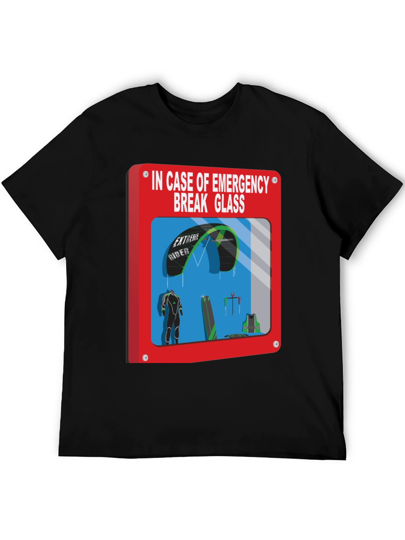 Emergency Kitesurfing Break Glass T-Shirt