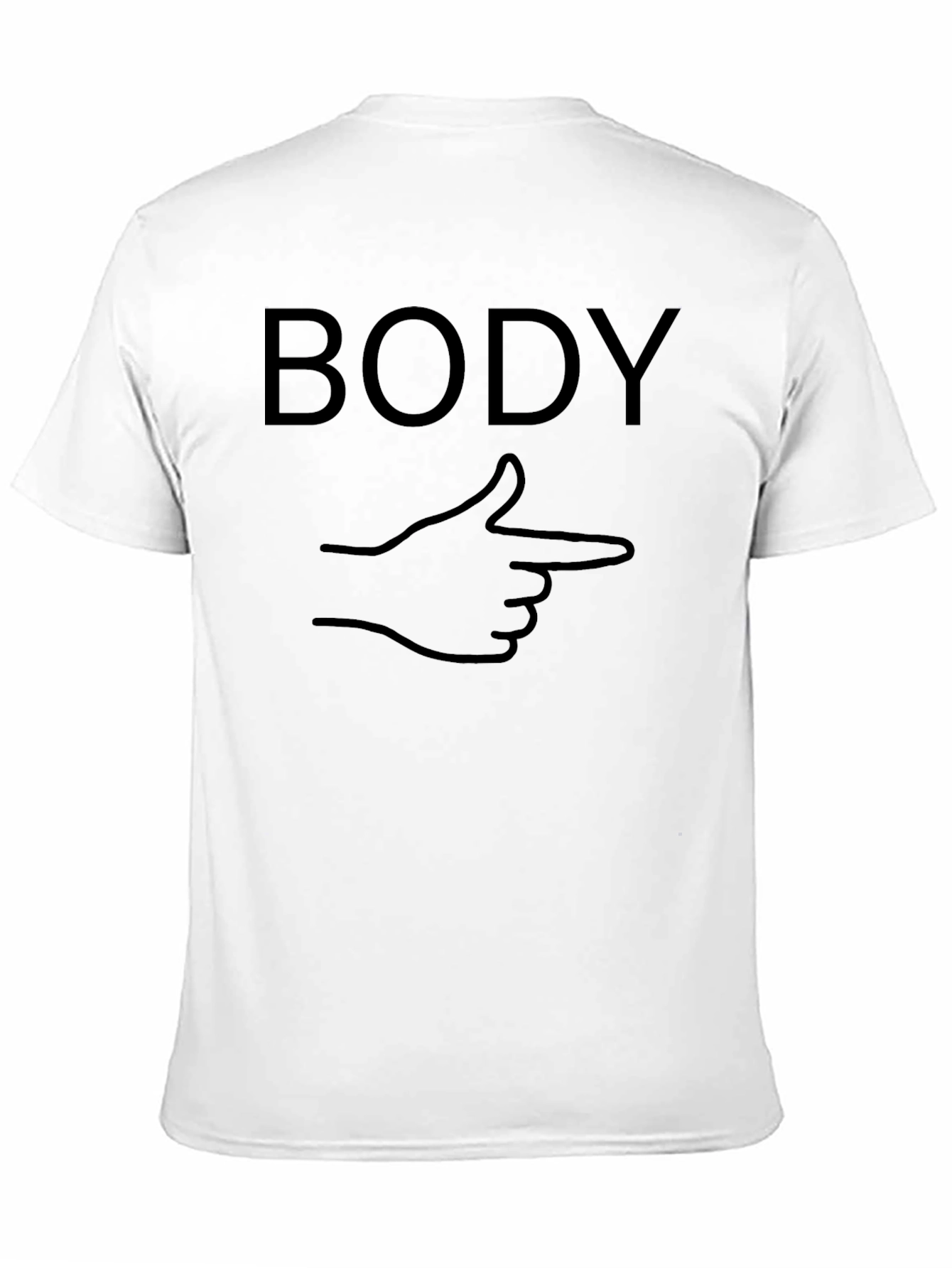 Body Pointing Hand Graphic Tee - Casual Comfort