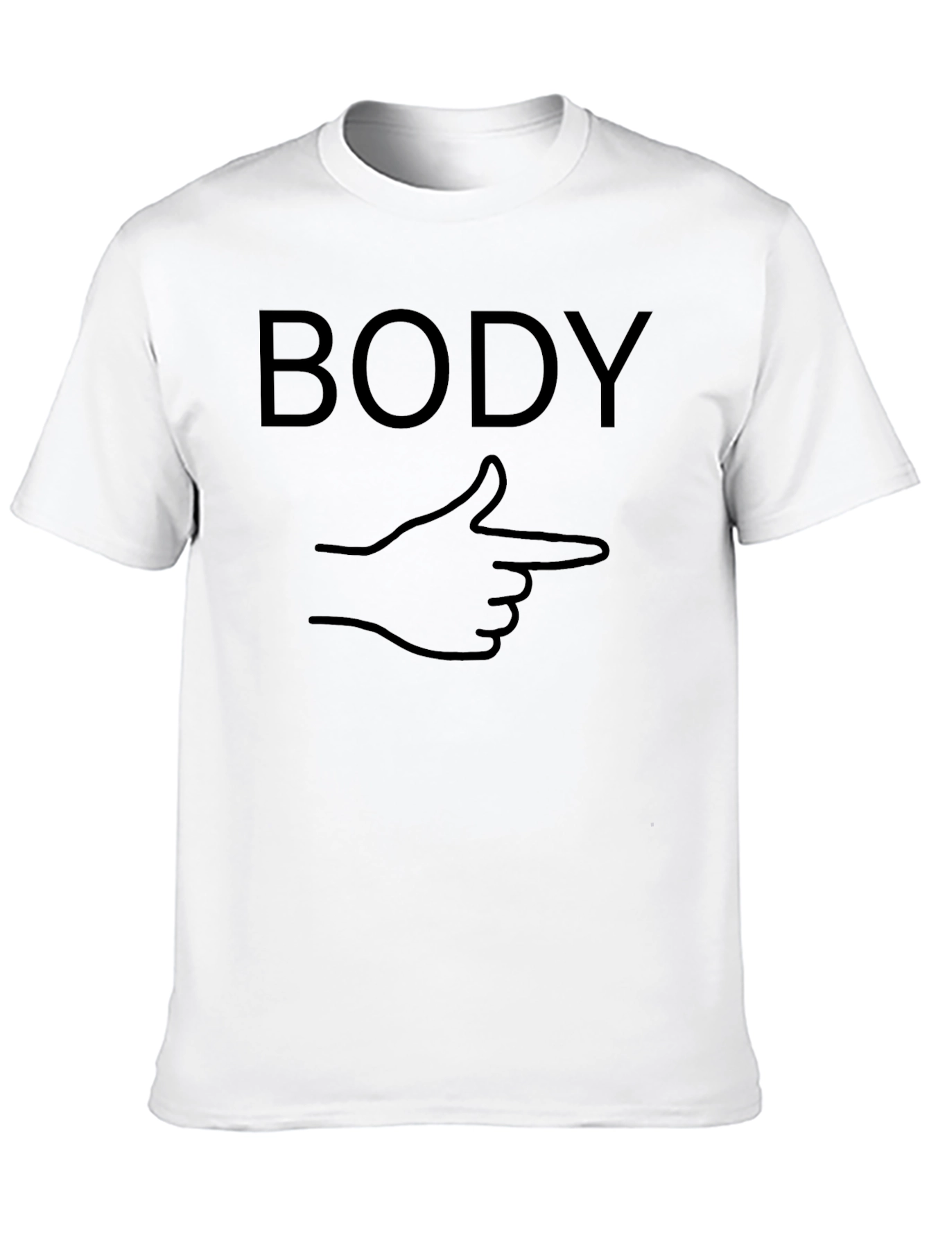 Body Pointing Hand Graphic Tee - Casual Comfort